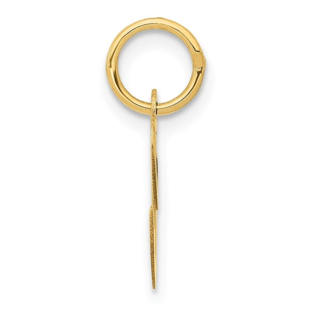 10k Yellow Gold Small Fancy Script Initial C Charm - image 2